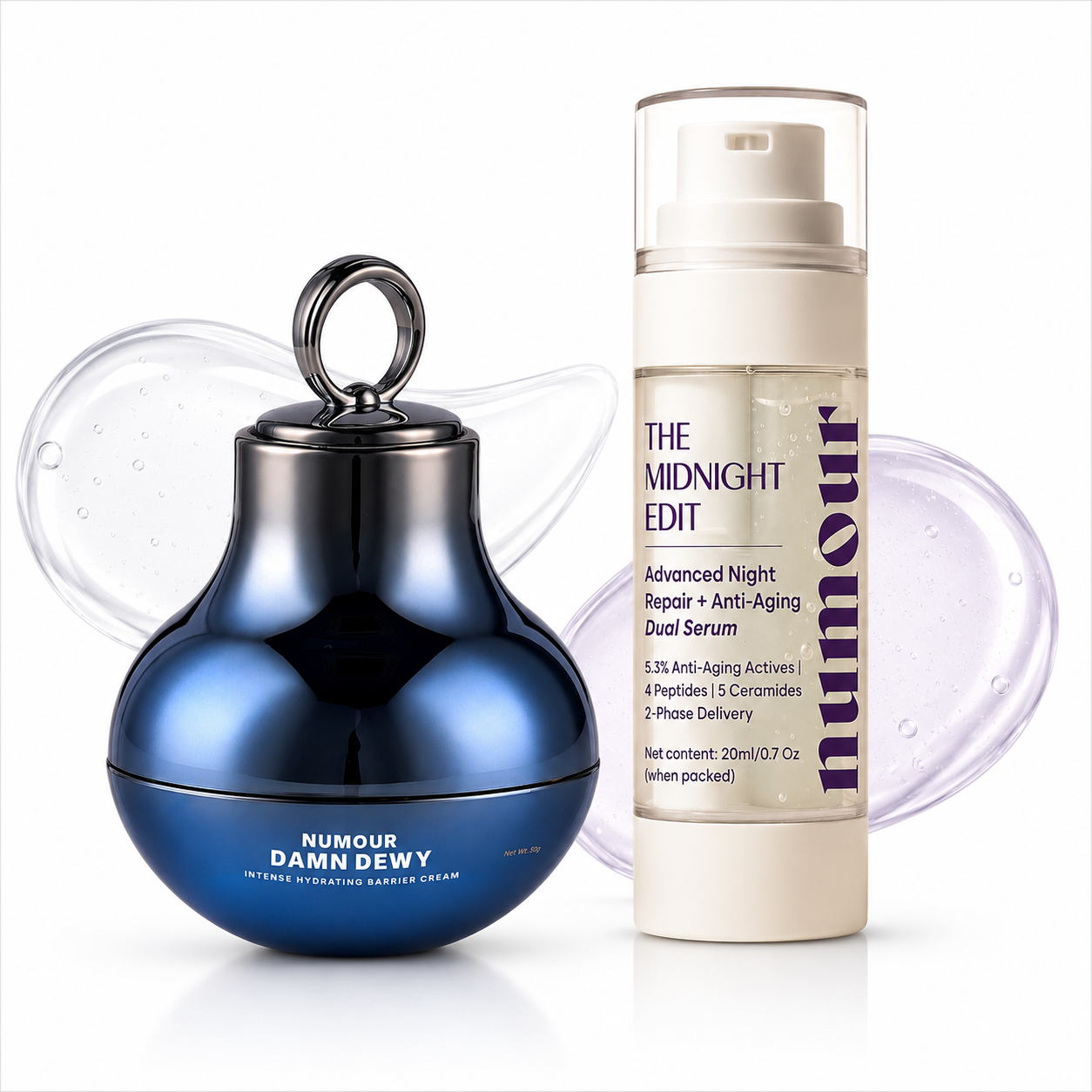 Damn Dewy + The Midnight Edit | Blue LED Deep Hydration & Retinol Renewal Duo