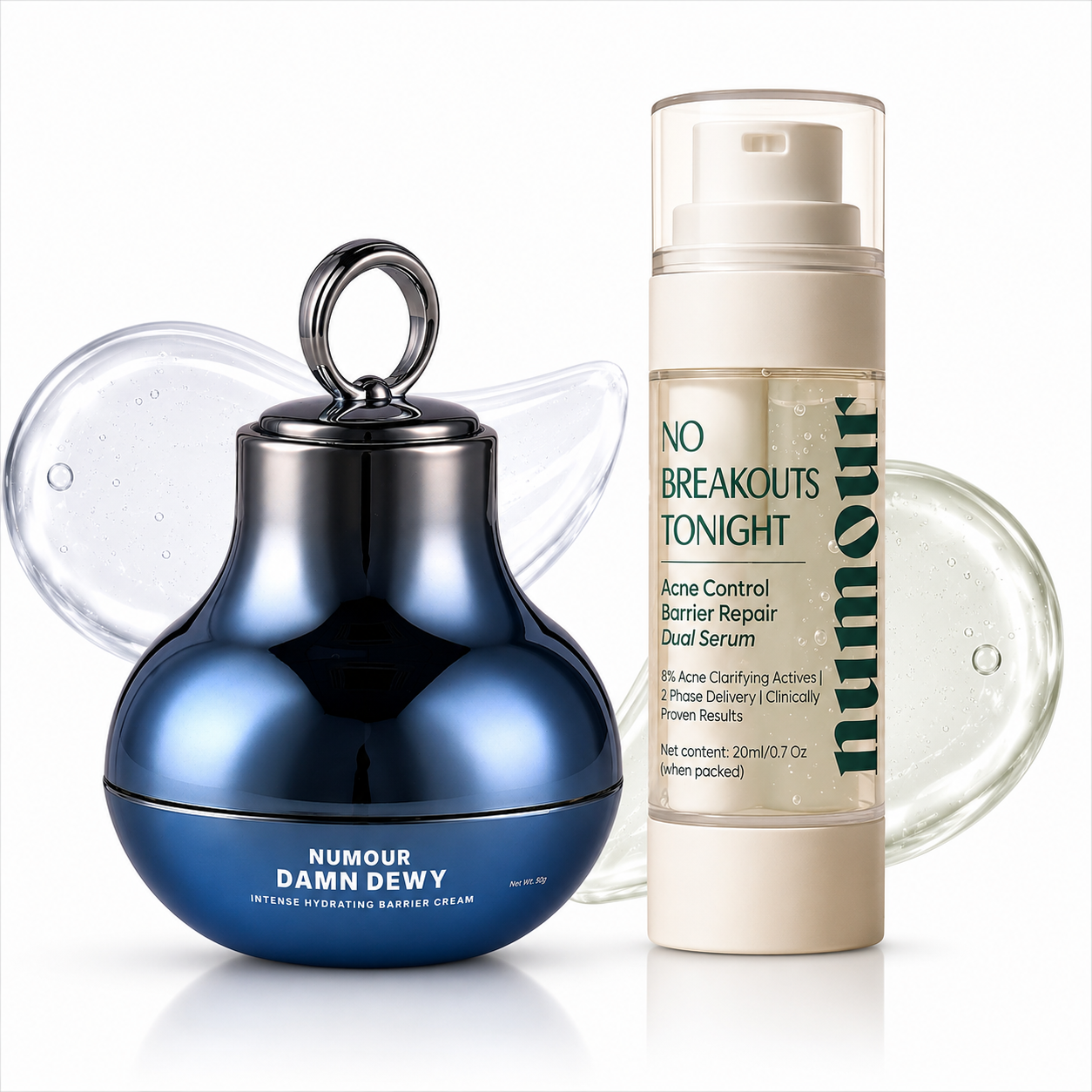 Damn Dewy + No Breakouts Tonight | Blue LED Deep Hydration & Anti-Acne Clarity Duo
