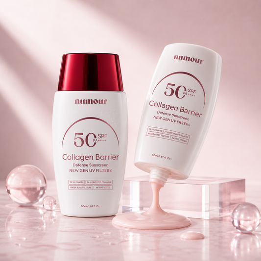 (Pack Of 2) SPF 50 PA++++| New Gen UV Filters |Numour Collagen Barrier Defense Sunscreen 50 ml | 2% Hydrolyzed Collagen + 5% Rice Water | Water Burst Texture | In-Vivo Tested (Copy)