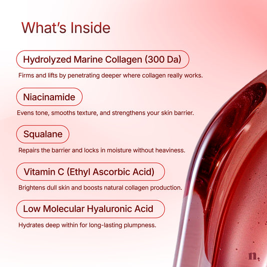 Bundle of 2 Collagen Bombshell Jelly 30g | Ultra small Korean Collagen (300 Da) + Vitamin C + Niacinamide | Without Red LED