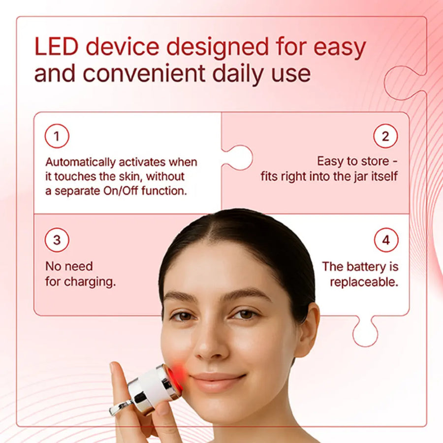 Numour Collagen Bombshell Red LED Smart Jar Duo