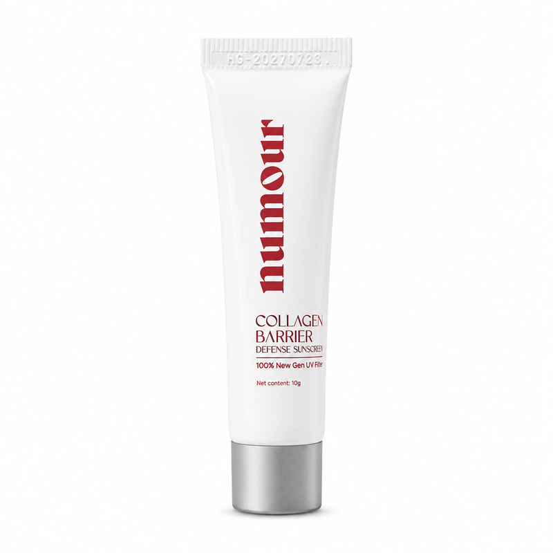 Travel Pack 10g | SPF 50 PA++++| New Gen UV Filters |Numour Collagen Barrier Defense Sunscreen 50 ml | 2% Hydrolyzed Collagen + 5% Rice Water | Water Burst Texture | In-Vivo Tested