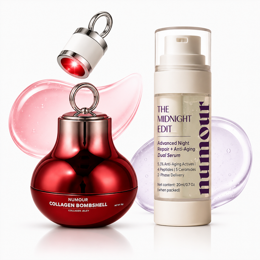 Numour Collagen Bombshell + Midnight Edit | Red LED Firming & Retinol Renewal Duo