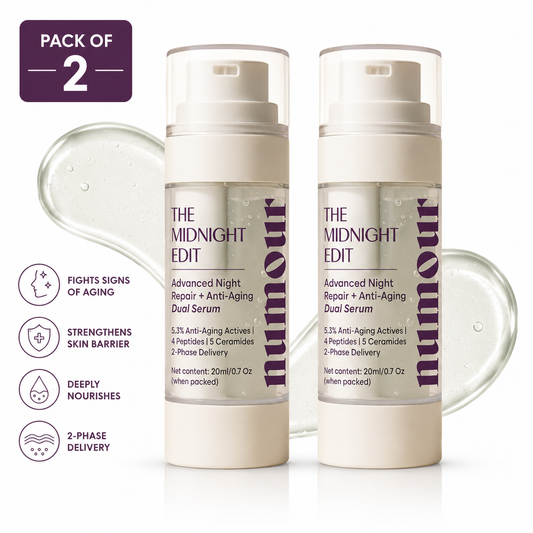 Numour The Midnight Edit — Pack of 2 | Dual Anti-Aging Night Serum | Retinol + Peptides