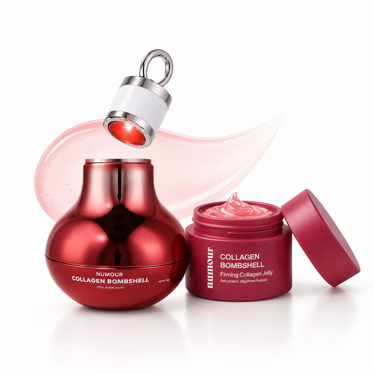 Collagen Bombshell Smart Duo | Red LED Smart Jar + Refill