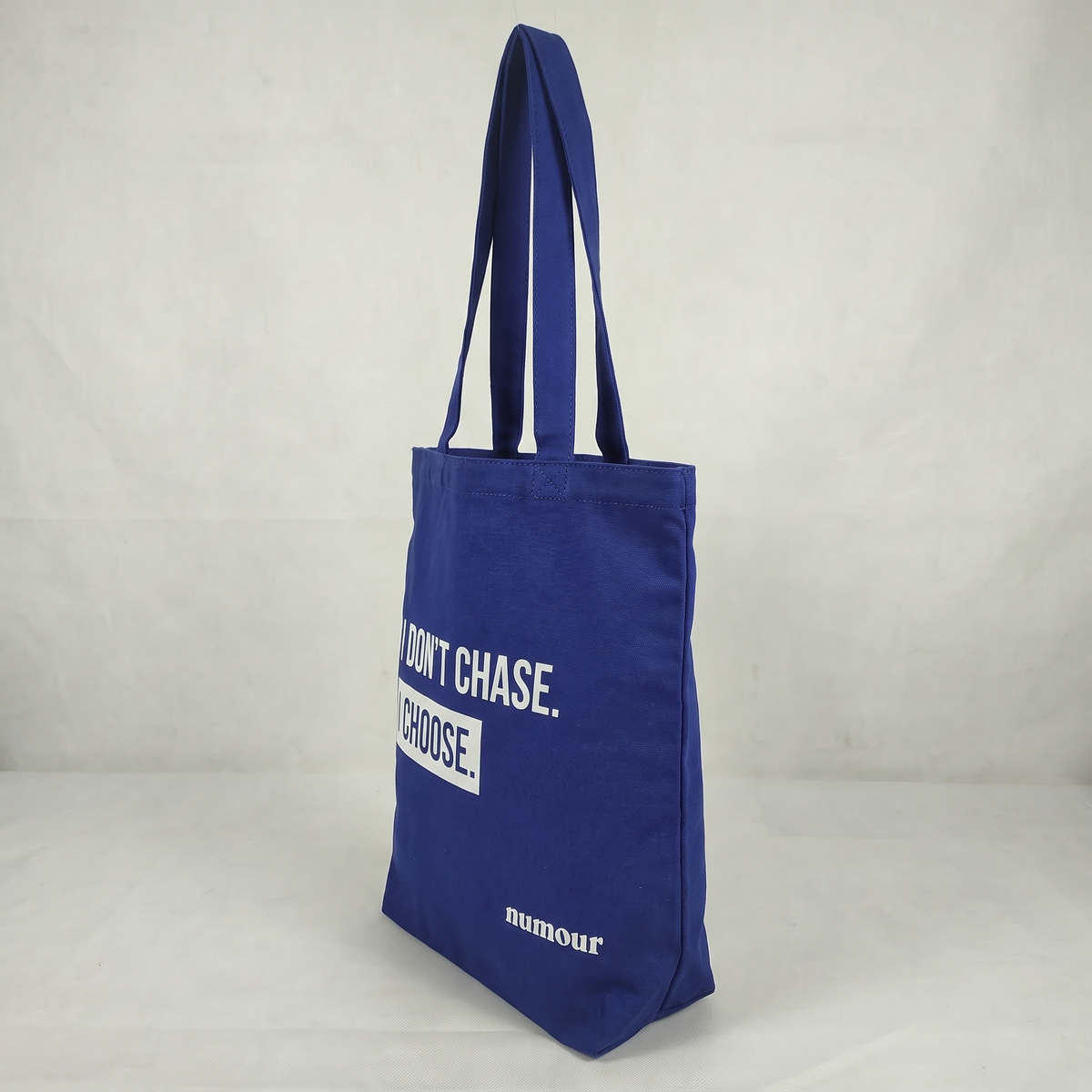Numour “Particular On Purpose” Blue Canvas Tote Bag