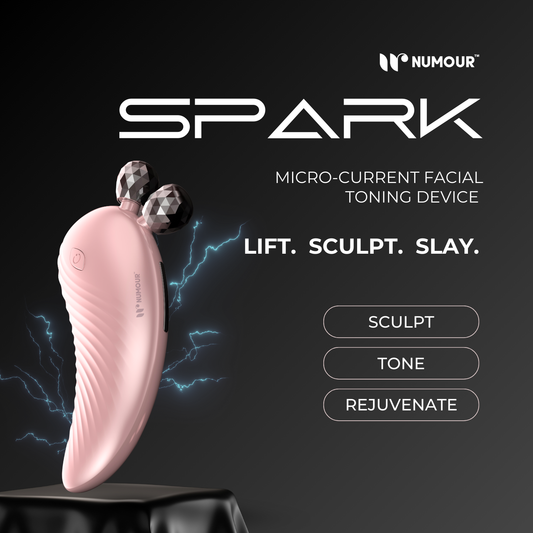 Numour SPARK Microcurrent Facial Toning Device | EMS & RF Technology with Thermo Therapy | Lift, Sculpt & Rejuvenate Skin